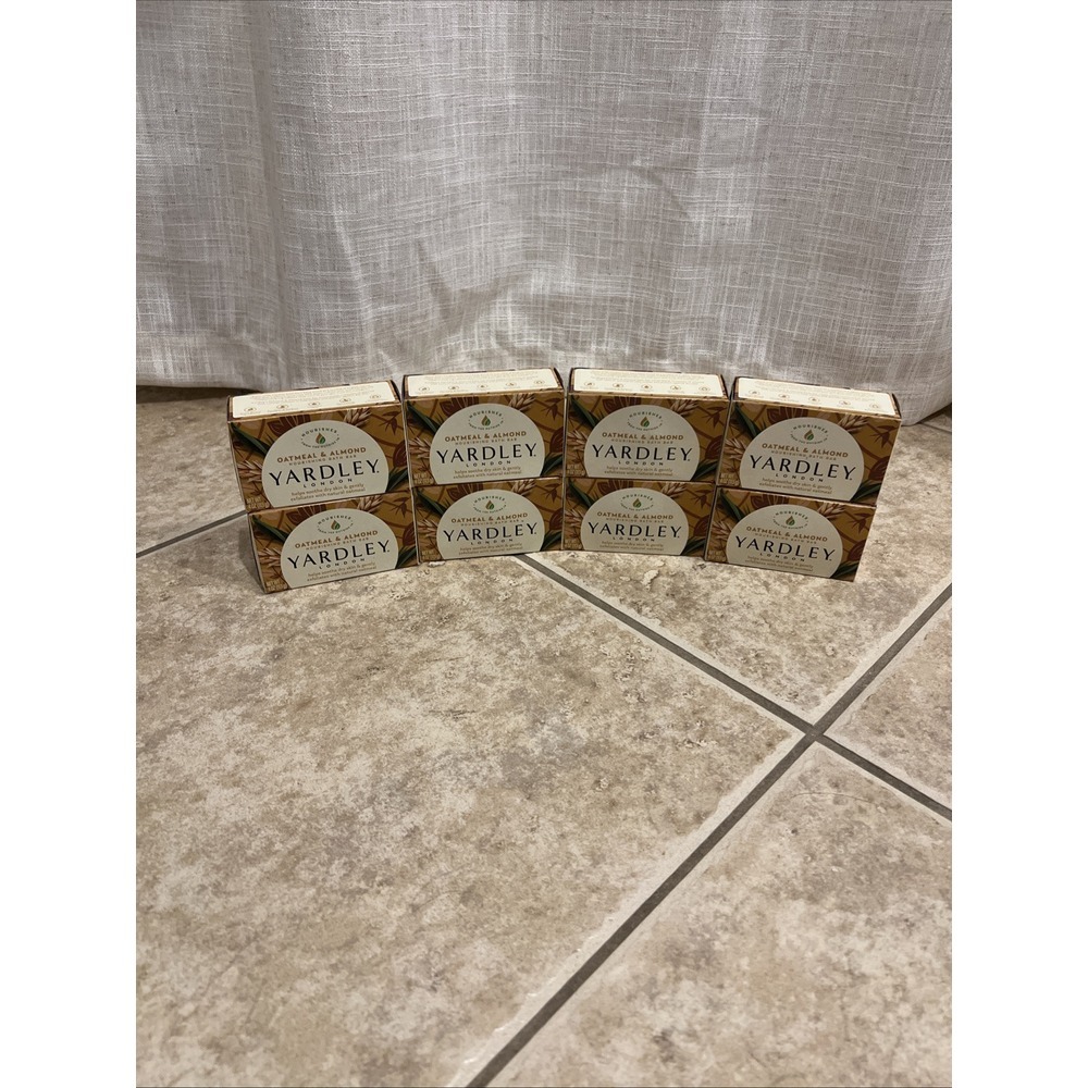 Lot of 8 Bars Yardley London Oatmeal & Almond Moisturizing Bath‎ Soap 4 oz Each